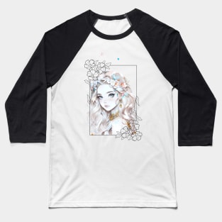 anime Flower Girl Baseball T-Shirt